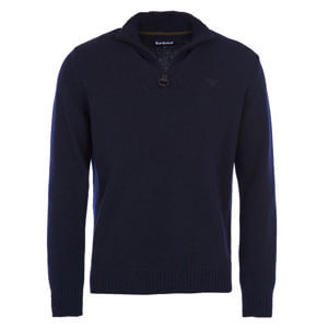 Barbour Essential Lambswool Half Zip Sweater - Navy